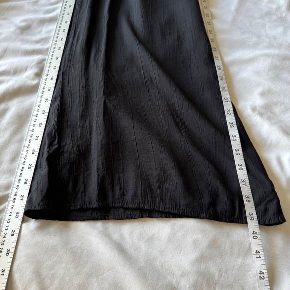 H&M Women's Wide Leg Loose Fit Boardwalk High-Rise Pants Black Medium Beach - Picture 11 of 13
